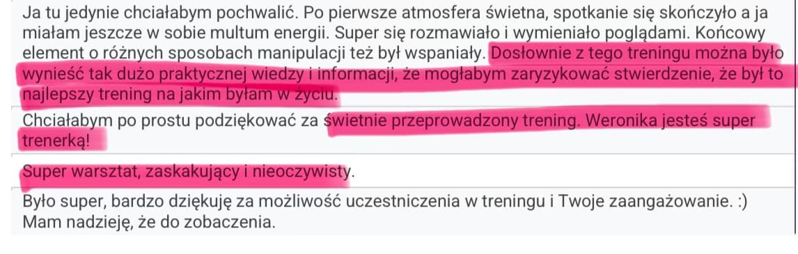 Opinia uczestnika